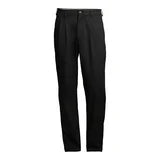 George Men's Pleated Regular Fit Classic Khaki Pants BLACK 38 X 30