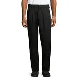 George Men's Pleated Regular Fit Classic Khaki Pants BLACK 38 X 30