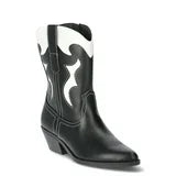 No Boundaries Women's Short Western Boot size 9 black/white