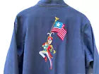 BOB MACKIE Jean Jacket  (M) Blue Denim Marching Band Parade Wearable Art