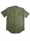 Orvis Men's Short Sleeve Shirts Casual - Woven Shirt with Chest Pockets - GREEN - SMALL