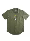 Orvis Men's Short Sleeve Shirts Casual - Woven Shirt with Chest Pockets - GREEN - SMALL