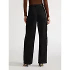 Sofia Jeans Women's Relaxed Straight Super High Rise Cargo Pants SIZE 4 BLACK