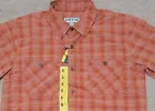 Orvis Men's Short Sleeve Shirts Casual - Woven Shirt with Chest Pockets - ORANGE - SMALL (Copy)