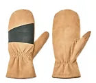 Goodfellow Men's S/M Genuine Leather Beige Tan Tech Touch Lined Mittens